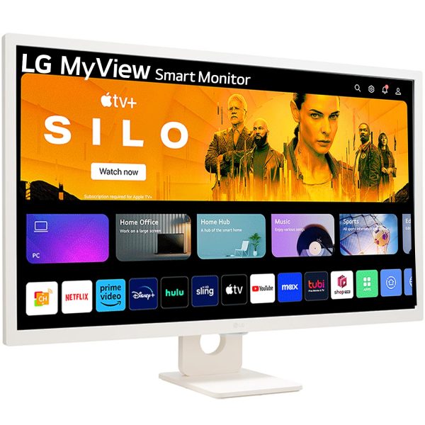 LG 32SR50F MyView Smart Monitor (32", 80cm), FHD IPS Display (1920 x 1080) with webOS, Work & Play Smarter, ThinQ Home Dashboard, AirPlay 2 + Screen Share + Bluetooth, Stylish Design - White