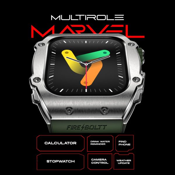 Fire-Boltt Asphalt Newly Launched Racing Edition Smart Watch 1.91” Full Touch Screen, Bluetooth Calling, Health Suite, 123 Sports Modes, 400 mAh Battery (Emerald Green)