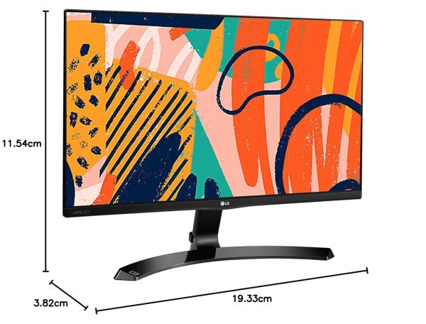 LG 22" (55CM) 22MP68VQ Full HD IPS Monitor LCD (1920 X 1080 Pixels), 3 side borderless with VGA, HDMI, DVI, Audio Out Ports - 22MP68VQ (Black)