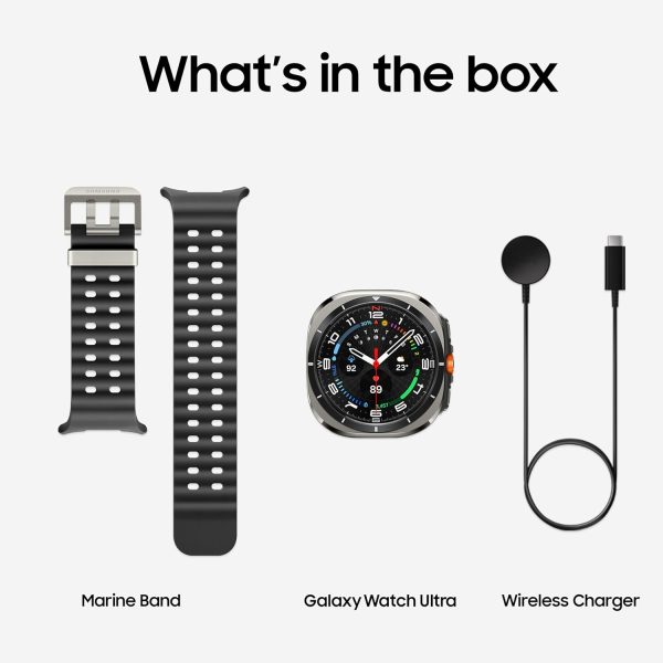 Samsung Galaxy Watch Ultra (47mm, LTE, Silver) with Upto 100h battery | 3nm Processor | Dual GPS | Quick Button/Siren | Sapphire Glass & Titanium | 10ATM & IP68 | BP & ECG Monitor |Energy Score & AGEs