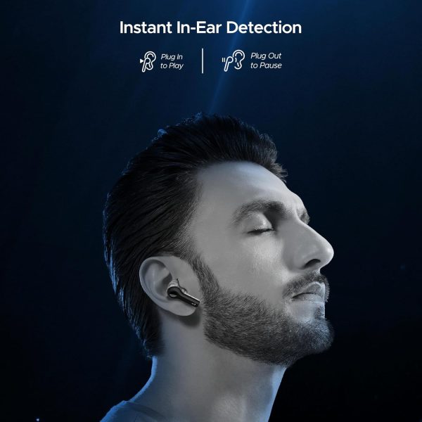 boAt Newly Launched Nirvana Space TWS in Ear Earbuds w/ 360º Spatial Audio, ANC Up to 32dB, 100hrs Playback, 4 Mics with AI-ENx™, Adaptive EQ, in-Ear Detection, DLC Drivers & Fast Pair(Cosmic Black)