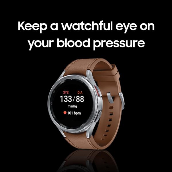 Samsung Galaxy Watch6 LTE (44mm, Silver, Compatible with Android only) | Introducing BP & ECG Features