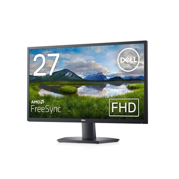 Dell-SE2722H 27" (68.58 cm) FHD Monitor 1920 x 1080 at 75Hz, VA Panel, Brightness: 250 cd/m², Contrast Ratio 3000:1, HDMI & VGA, Tilt Adjustment, AMD FreeSync, Flicker-Free, Low Blue Light Technology