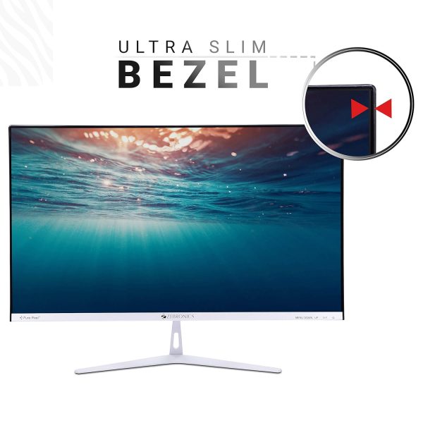 Zebronics 24 inch (60.4 cm) LED Monitor with Full HD Display, HDMI and VGA Port, built in Speaker, Slim Bezel, Metal Stand and Wall Mountable - Zeb-A24FHD LED