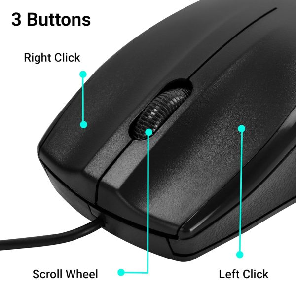 Zebronics Wired Keyboard and Mouse Combo with 104 Keys and a USB Mouse with 1200 DPI -JUDWAA 750