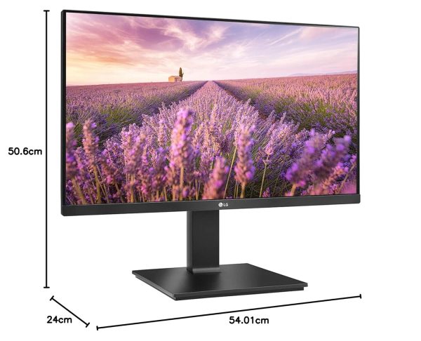 LG Electronics 24 inch (60 cm) QHD (2K) 2560 x 1440 Pixels, IPS-sRGB 99%, Height Adjust, Pivot (2Way), Swivel, Display Port, HDMIx 2, 3 Side Slim Border, Black Color - 24QP550