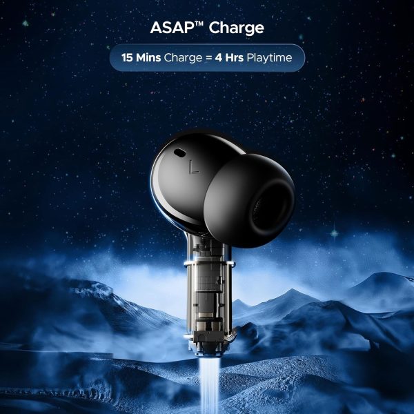 boAt Newly Launched Nirvana Space TWS in Ear Earbuds w/ 360º Spatial Audio, ANC Up to 32dB, 100hrs Playback, 4 Mics with AI-ENx™, Adaptive EQ, in-Ear Detection, DLC Drivers & Fast Pair(Cosmic Black)