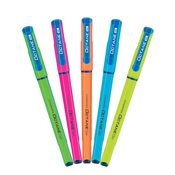 Classmate Octane Neon- 25 Blue Gel Pens | Smooth Writing Pens| Water-proof Ink For Smudge-free Writing| Preferred By Students For Exam & Class Notes| Study At Home Essential