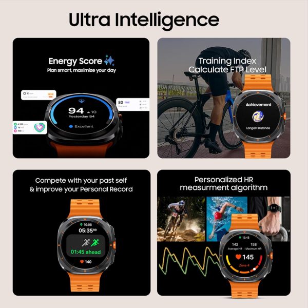 Samsung Galaxy Watch Ultra (47mm, LTE, Gray) with Upto 100h battery | 3nm Processor | Dual GPS | Quick Button/Siren | Sapphire Glass & Titanium | 10ATM & IP68 | BP & ECG Monitor | Energy Score & AGEs