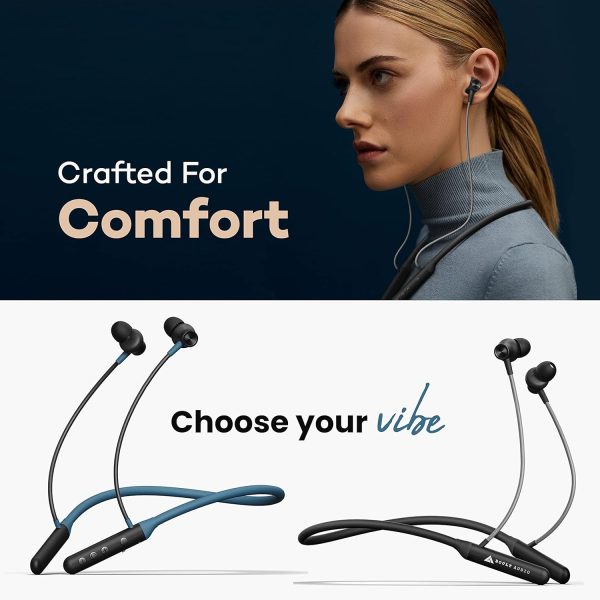 Boult Audio YCharge Wireless in Ear Bluetooth Earphones with 12H Playtime, Type-C Fast Charging (20Min=100% Playtime), Pro+ Calling Mic, Made in India, 12mm Bass Drivers, IPX5 Neckband (Black)