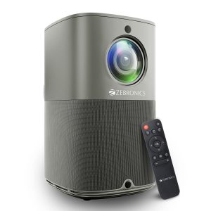 71N-CdLix9L._SL1500_ZEBRONICS PIXAPLAY 18, Smart Vertical Projector, 3800 Lumens, 4K Support, Dolby Audio, 200 inch Screen Size, HDMI, USB, WIFI, Supports Bluetooth, 1080p Native, Electronic Focus, APP Support, Miracast