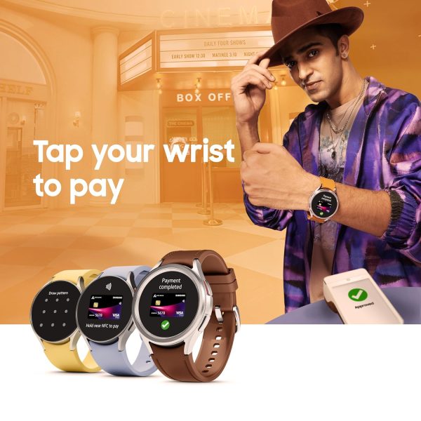 Samsung Galaxy Watch6 LTE (44mm, Silver, Compatible with Android only) | Introducing BP & ECG Features