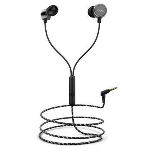 boAt BassHeads 172 Wired in Ear Earphone with Mic (Black)