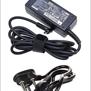 HP Blue Pin Original Laptop Charger 19.5V 3.33A 65W Adapter (with 3 Pin Power Cable)- Black