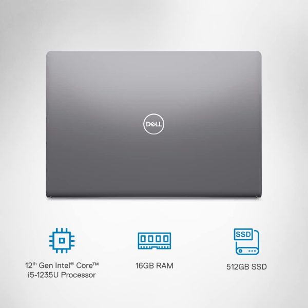 Dell Vostro 3420 Metal Laptop, Intel Core i5-1235U, 16GB & 512GB SSD, 14.0" (35.56Cms) FHD