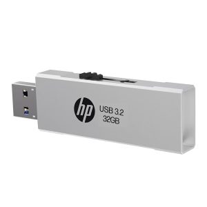 HP 818w 32GB USB 3.2 Flash Drive Silver Metal