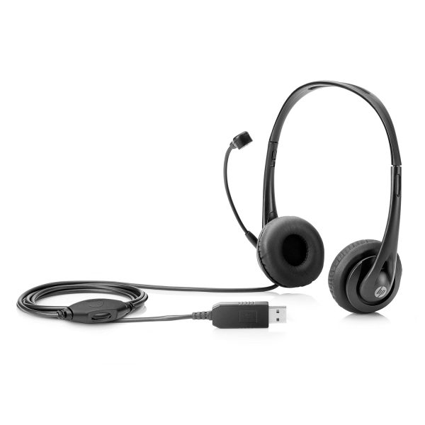 Hp Stereo Usb headset p.no t1a67aa Wired On Ear Headphones With Mic And Volume Control