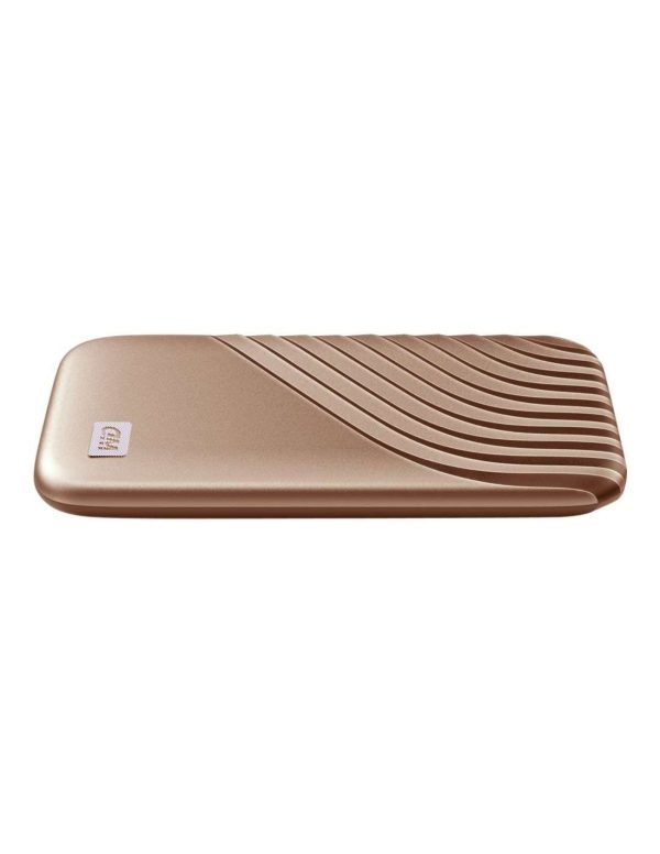 WD Western Digital 1Tb My Passport Portable Ssd, 1050Mb/S R, 1000Mb/S W, Upto 2 Meter Drop Protection, Hw Encryption, Type-C Cable & Type-A Adaptor, for Pc&Mac, Gold, 5Y Warranty, External Ssd