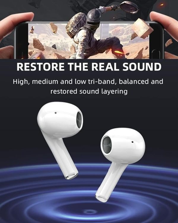 iPhone Headphones (3rd Generation) 2024 Latest Version Wireless Bluetooth Earbuds with Fast Charging Case,Running/Fitness(Touch Control,Sweat and Water Resistant) 100% Upto 60+ Hours of Use (3rd Gen)