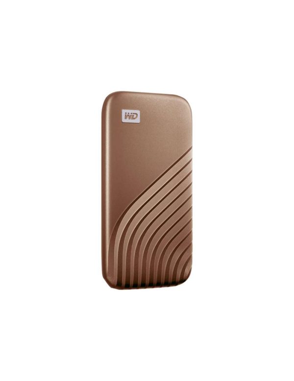 WD Western Digital 1Tb My Passport Portable Ssd, 1050Mb/S R, 1000Mb/S W, Upto 2 Meter Drop Protection, Hw Encryption, Type-C Cable & Type-A Adaptor, for Pc&Mac, Gold, 5Y Warranty, External Ssd