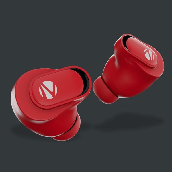 Zebronics Zeb-Sound Bomb N2 TWS Wireless in Ear Earbuds with 50ms Low Latency Gaming, ENC, Voice Assistant, Flash Connect, Splash Proof, BT v5.2, up to 12H Backup, Call Function and Type C (Red)