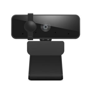 Lenovo FHD Webcam with Full Stereo Dual Built-in mics | FHD 1080P 2.1 Megapixel Digital CMOS Camera |Wide 95 Lens| 360 Rotation | Flexible Mount (4XC1B34802), Black