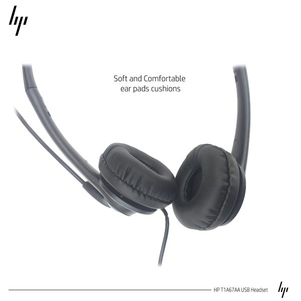 Hp Stereo Usb headset p.no t1a67aa Wired On Ear Headphones With Mic And Volume Control