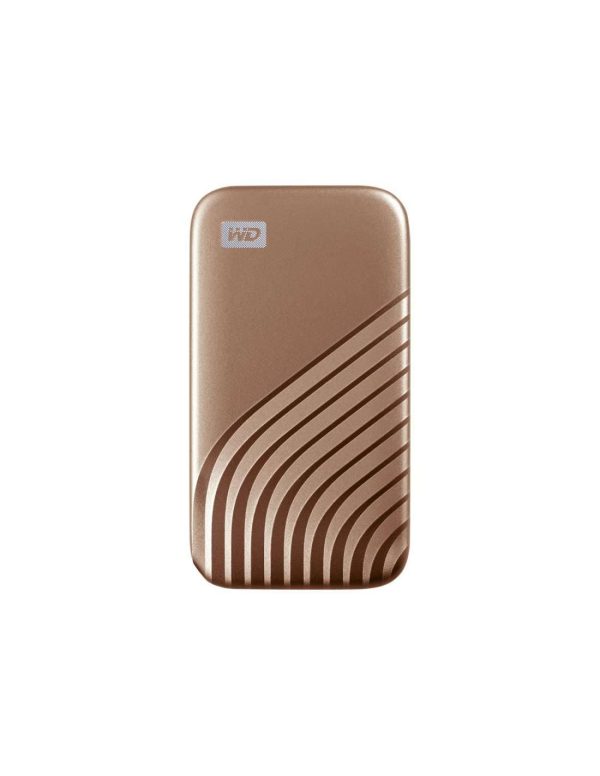 WD Western Digital 1Tb My Passport Portable Ssd, 1050Mb/S R, 1000Mb/S W, Upto 2 Meter Drop Protection, Hw Encryption, Type-C Cable & Type-A Adaptor, for Pc&Mac, Gold, 5Y Warranty, External Ssd