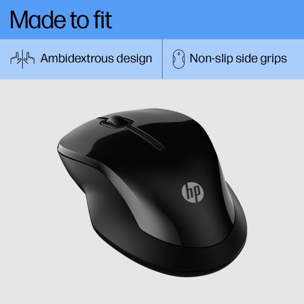 HP 250 Dual Mode Wireless Mouse (2.4GHz Wireless, Bluetooth/Multidevice,1 AA Battery Gives 12 Months Life, Upto 1600 DPI Wireless Optical Mouse) Matte Black