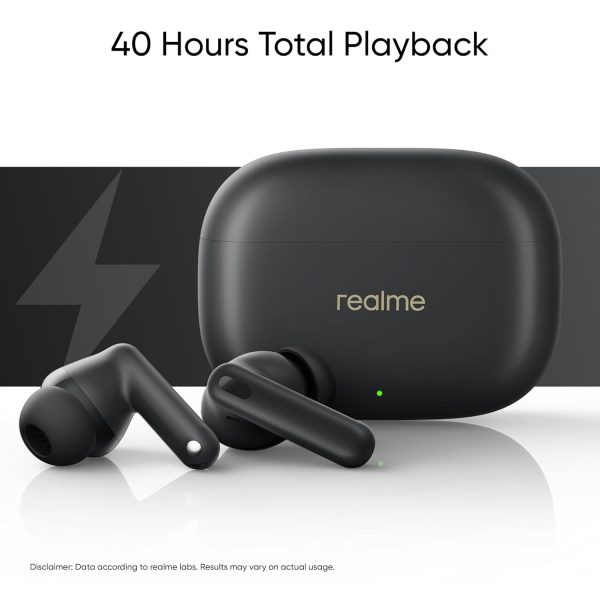 realme Buds T300 Truly Wireless in-Ear Earbuds with 30dB ANC, 360° Spatial Audio Effect, 12.4mm Dynamic Bass Boost Driver with Dolby Atmos Support, Upto 40Hrs Battery and Fast Charging (Youth White)