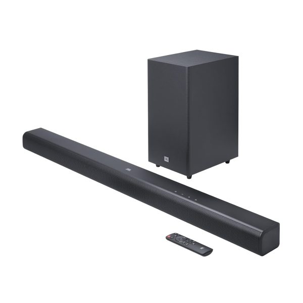 JBL Cinema SB590 Deep Bass, Dolby Atmos Soundbar with Wireless Subwoofer for Extra Deep Bass, 3.1 Channel, Center channel for superior voice clarity, HDMI eARC, Bluetooth & Optical Connectivity (440W)