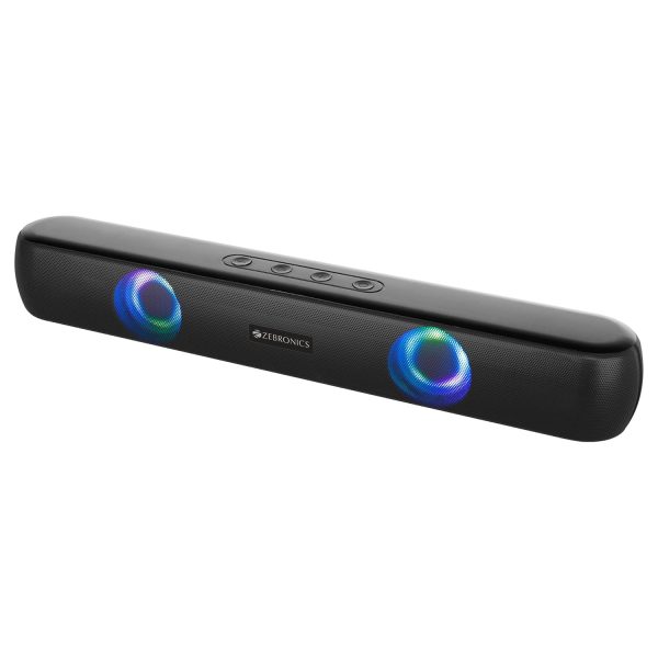 ZEBRONICS Vita 101 Bluetooth v5.0,with RGB light,USB, SD Card, AUX, FM 10 W Bluetooth Soundbar