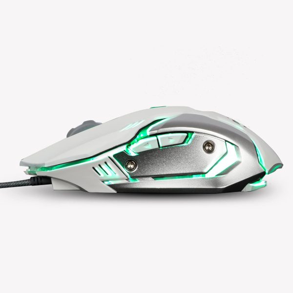 Zebronics-Transformer-M with a High-Performance Gold-Plated USB Mouse: 6 Buttons, Multi-Color LED Lights,High-Resolution Sensor with max 3600 DPI, and DPI Switch(White)