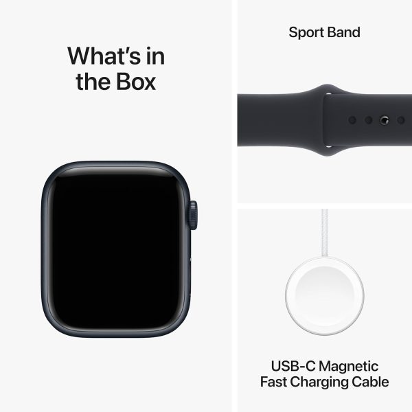 Apple Watch Series 9 [GPS + Cellular 45mm] Smartwatch with Midnight Aluminum Case with Midnight Sport Band M/L. Fitness Tracker, Blood Oxygen & ECG Apps, Always-On Retina Display, Water Resistant