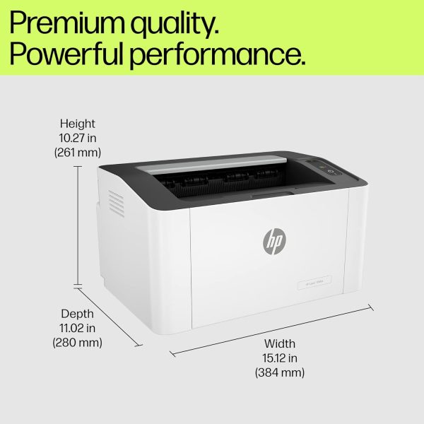 HP Laser 1008a Printer, Single Function, Print, Hi-Speed USB 2.0, Up to 21 ppm, 150-sheet Input Tray, 100-sheet Output Tray, 10,000-page Duty Cycle, 1-Year Warranty, Black and White, 714Z8A