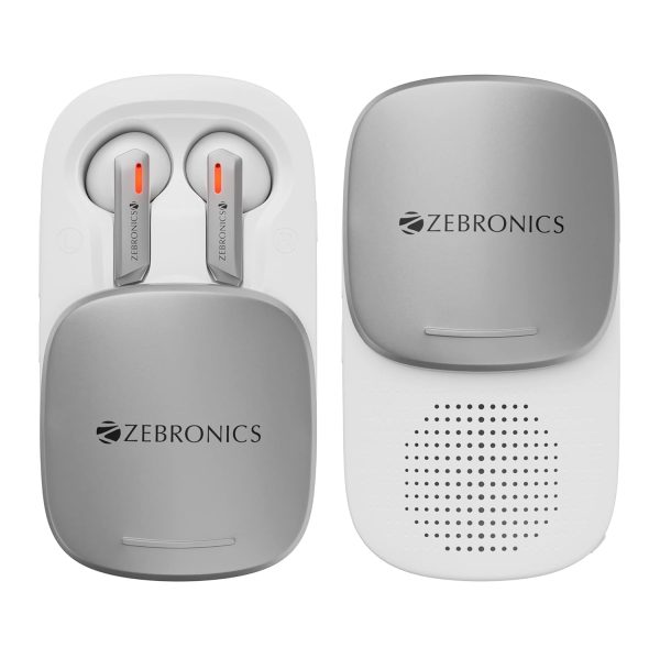 ZEBRONICS Sound Bomb X1 3-in-1 Wireless Bluetooth v5.0 In Ear Earbuds + Speaker Combo with 30 Hour Backup, Built-in LED Torch,Call Function,Voice Assistant,Type C & Splash Proof Portable Design(White)