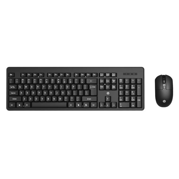 HP KM200 Wireless Mouse and Keyboard Combo, Full-Size Ergonomic Design, 3 Button and Built-in Scroll Wheel, 2.4 GHz Wireless connectio, 3 Years Warranty (7J4G8AA)