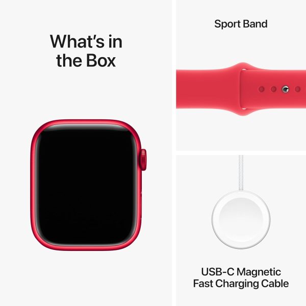 Apple Watch Series 9 [GPS + Cellular 45mm] Smartwatch with (PRODUCT)RED Aluminum Case with (PRODUCT)RED Sport Band M/L. Fitness Tracker,Blood Oxygen & ECG Apps,Always-On Retina Display,Water Resistant