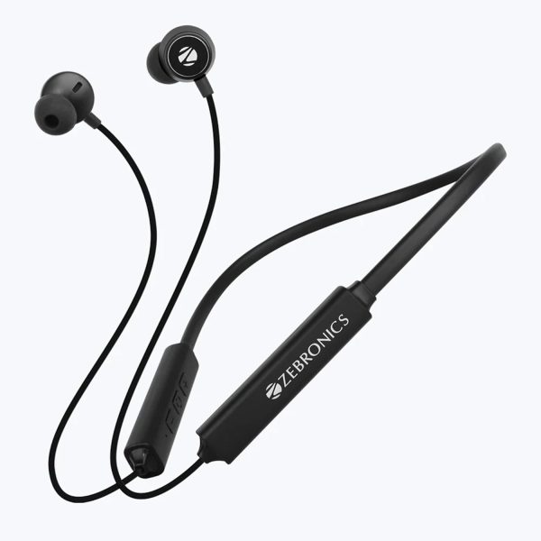 ZEBRONICS Zeb-Yoga 10 Wireless BT Earphone with Neckband Volume/Media Control Call Function Black