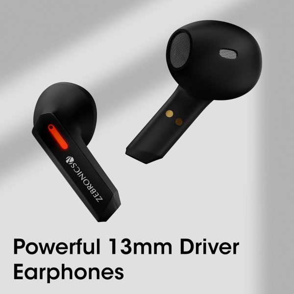 ZEBRONICS Sound Bomb X1 3-in-1 Wireless Bluetooth v5.0 In Ear Earbuds, Speaker Combo with 30 Hour Backup, Built-in LED Torch, Call Function, Voice Asst, Type C and Splash Proof Portable Design (Black)