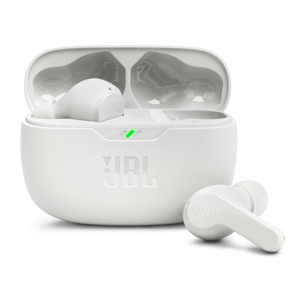 JBL Wave Beam in-Ear Wireless Earbuds (TWS) with Mic,App for Customized Extra Bass Eq,32 Hours Battery&Quick Charge,Ip54 Water&Dust Resistance,Ambient Aware&Talk-Thru,Google Fastpair (White)