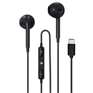 ZEBRONICS Buds 30C Type- C in Ear Earphone with in-line MIC, Rich 14.2mm Driver, Volume Control, 1.2m Cable, Call Function (Black)