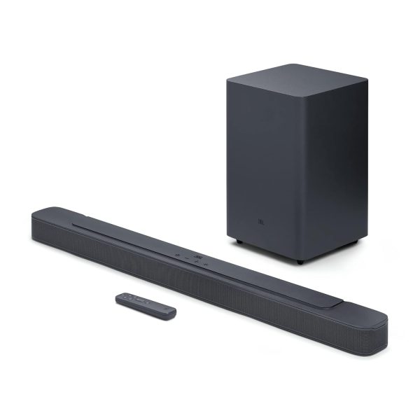 JBL Bar 2.1 Deep Bass (MK2), Soundbar with 6.5” Down-Firing Wireless Subwoofer, 2.1 Channel, Built-in Dolby Digital, Bluetooth, HDMI & Optical Connectivity (300W)