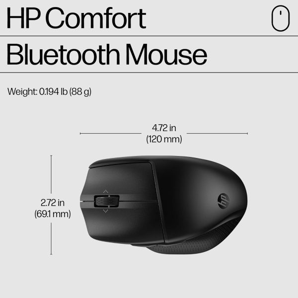 HP 480 Comfort Bluetooth Mouse/24 Months Battery Life/Upto 4000 dpi Multi Surface Tracking/AES 128 bits encryption