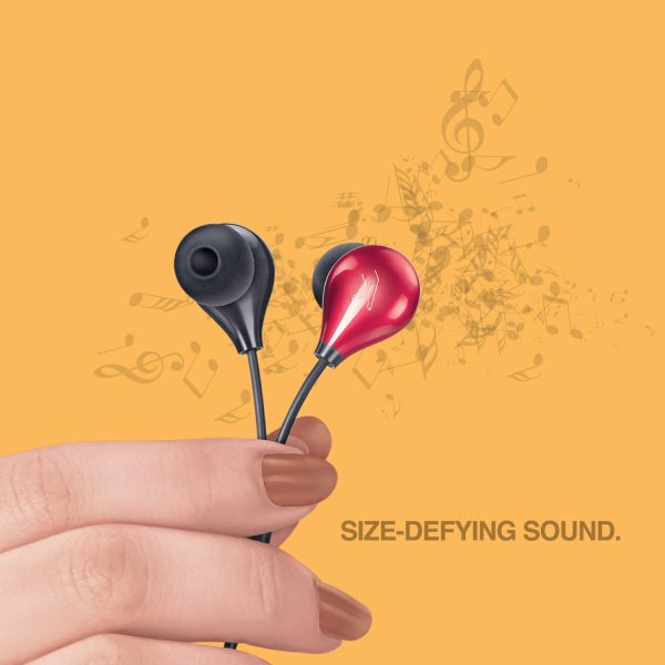 FINGERS Droplets Wired in Ear Earphone with Mic (Piano Red)