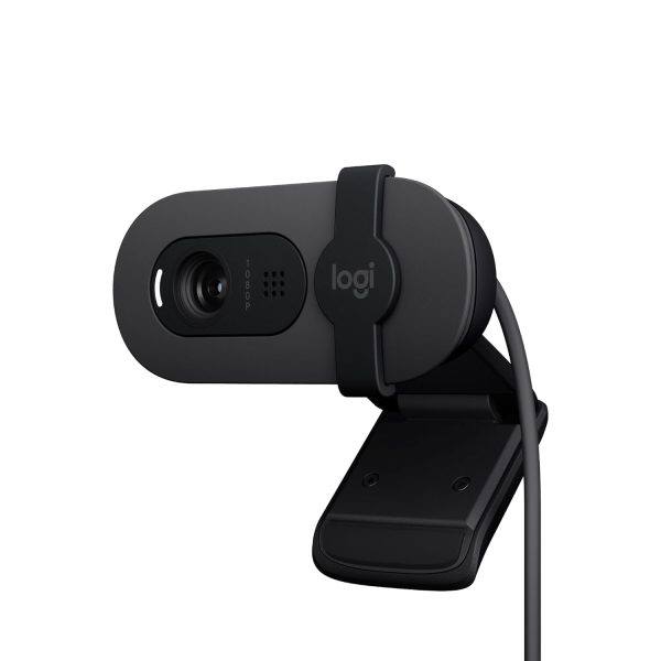 Logitech Brio 100 Full HD Webcam for Meetings and Streaming, Auto-Light Balance, Built-in Mic, Privacy Shutter, USB-A, for Microsoft Teams, Google Meet, Zoom and More- Graphite