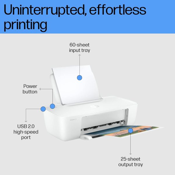 HP Deskjet 1212 Printer for Home for Dependable Printing, Simple Setup for Everyday Usage, Ideal for Home.