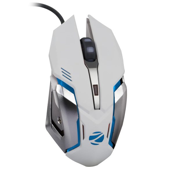 Zebronics-Transformer-M with a High-Performance Gold-Plated USB Mouse: 6 Buttons, Multi-Color LED Lights,High-Resolution Sensor with max 3600 DPI, and DPI Switch(White)