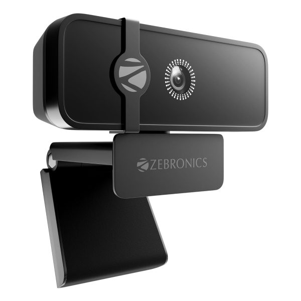 ZEBRONICS Sharp Pro High Resolution Digital Webcam, 30 Fps, 2048 X 1536 Qxga, Microphone, Auto Focus, Dedicated Privacy Shutter, Tripod Support, Compatible with Laptops, Mac for Zoom, Skype, Discord