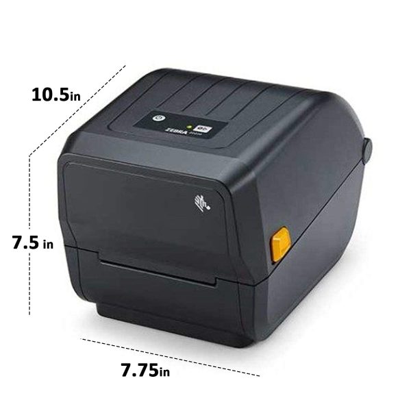 Zebra ZD230t Thermal Transfer Desktop Printer for Labels, Receipts, Barcodes, Tags, and Wrist Bands, Print Width 4 in, Prints